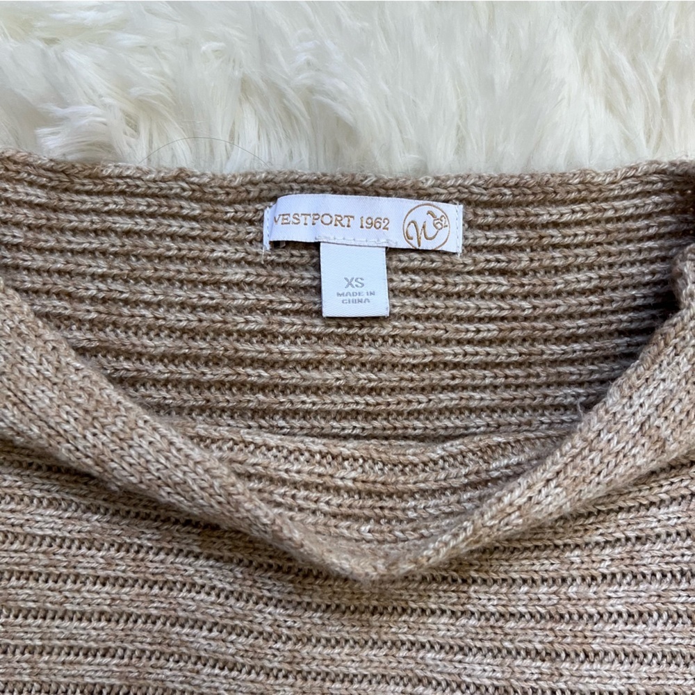 Westport 1962 Beige Boatneck Pullover Knit Sweater - Picture 2 of 4